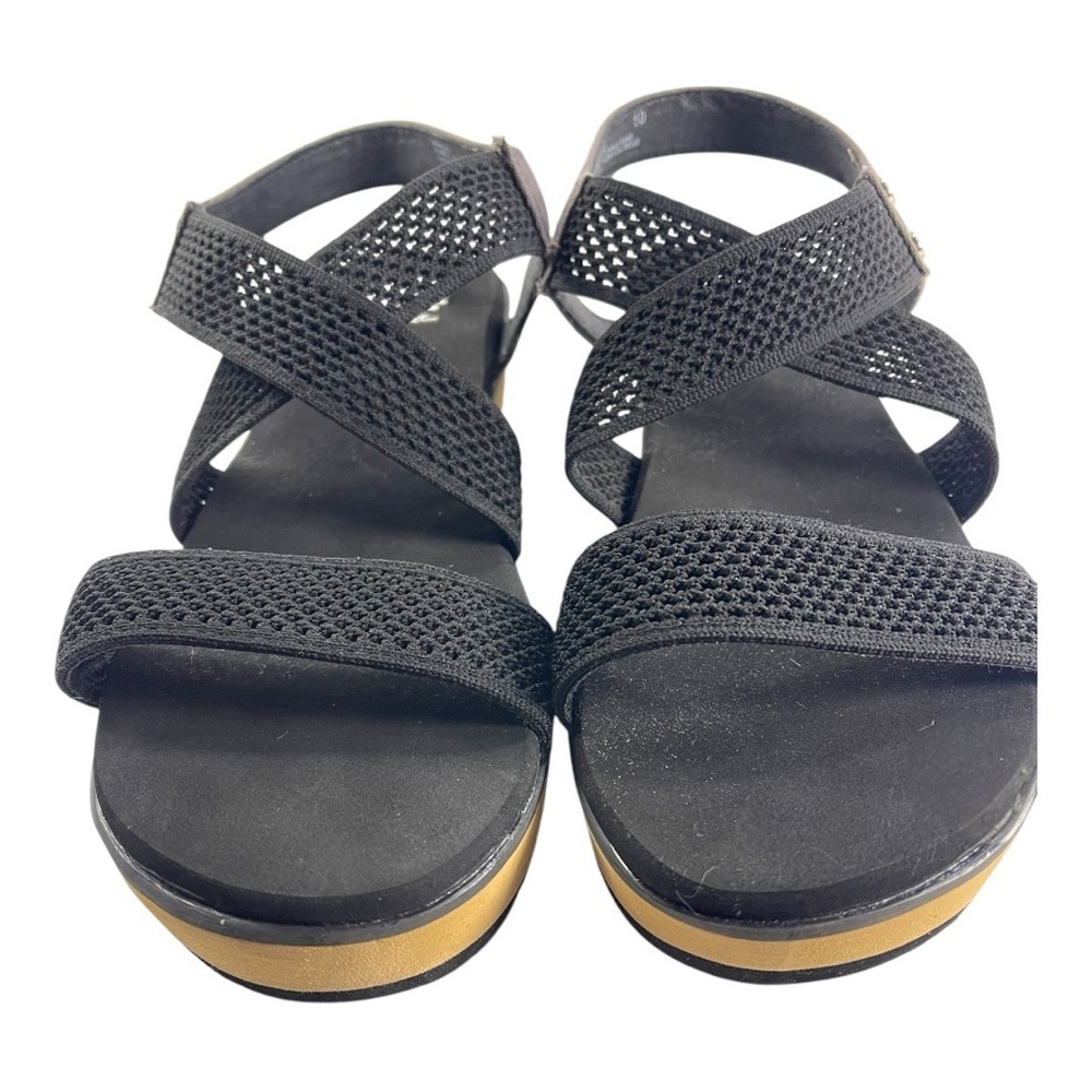 Yellow Box Black Platform Wedge Sandals - Size 10